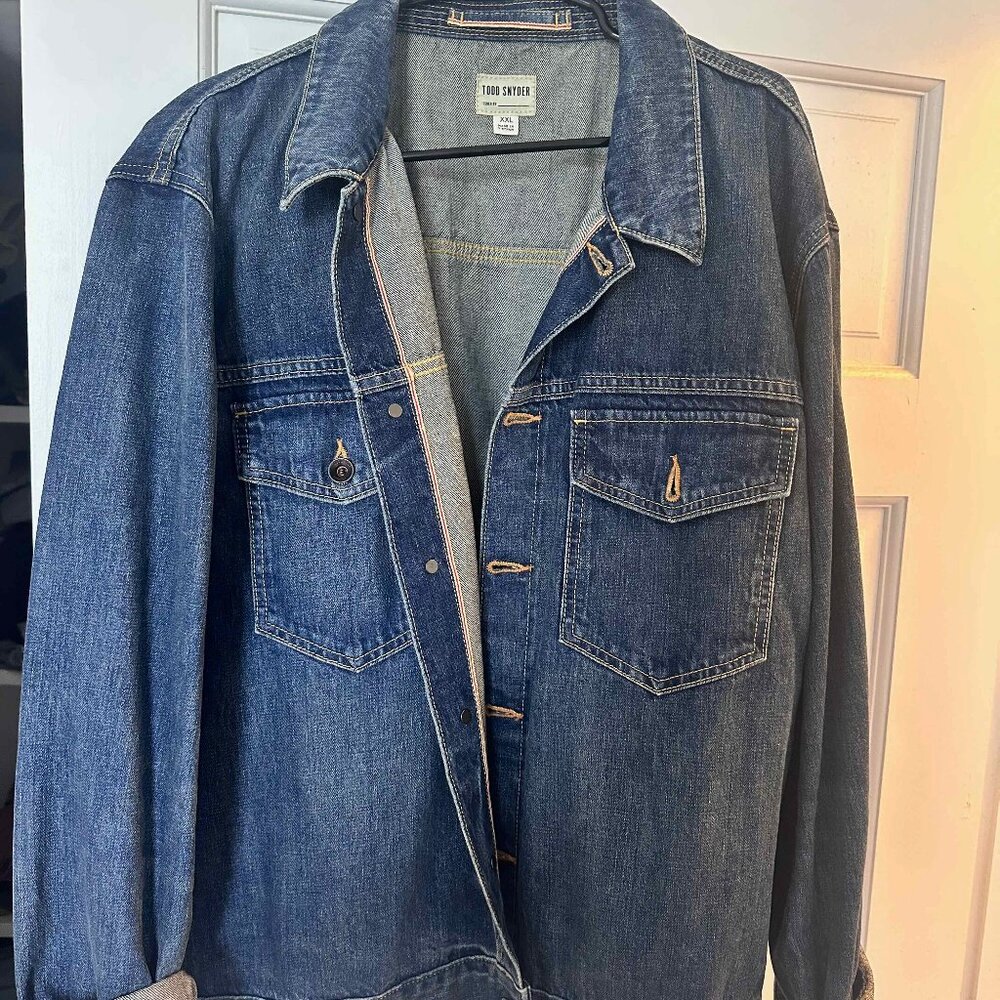 Todd Snyder XXL Selvedge Denim Jacket in Medium Wash